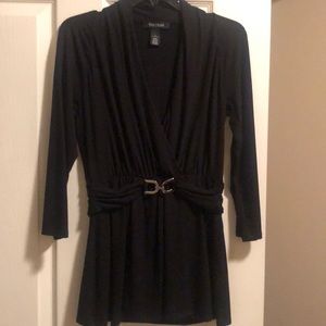 WHBM 3/4 sleeve black top, Small